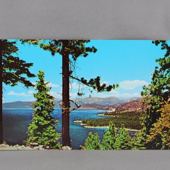 Vintage Postcard - Zephyr Cove Look Out Lake Tahoe- Dexter Press - Picture 1 of 3